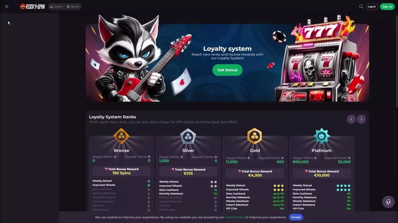 RockySpin тегления