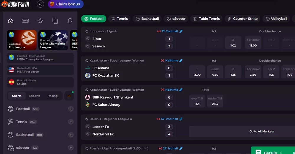 RockySpin тегления